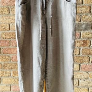 Size 12 Linen Khaki capri pants from JJill